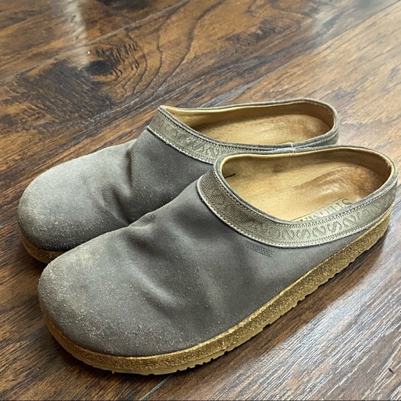 Stegmann Slippers grey Wool Felt Clogs Mules Slip Ons Comfort Shoes 10 - Picture 1 of 9